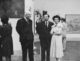 Lionello Venturi, Carlo Scarpa e Peggy Guggenheim al padiglione greco XXIV Biennale di Venezia - 1948 Image: Solomon R. Guggenheim Museum Archives New York